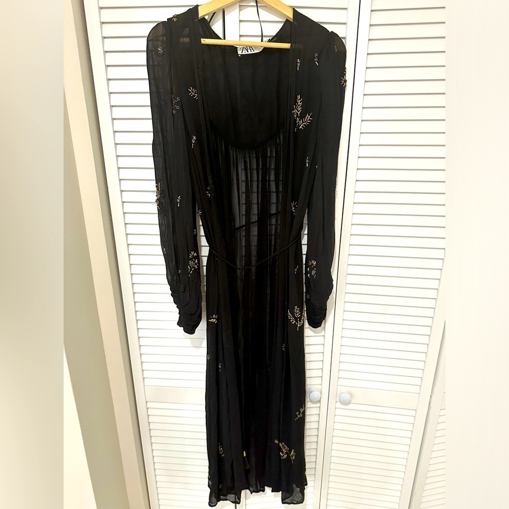 Black Zara dress cover up